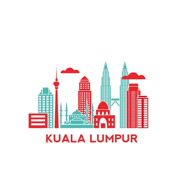 Ciudad de kualalumpur skyline — Archivo Imágenes Vectoriales