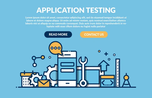 Programmierung und Test von Anwendungen — Stockvektor