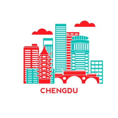 Chengdu binalar manzarası