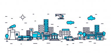 Soyut şehir manzarası