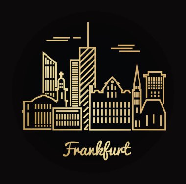 Frankfurt şehrinin ufuk çizgisi