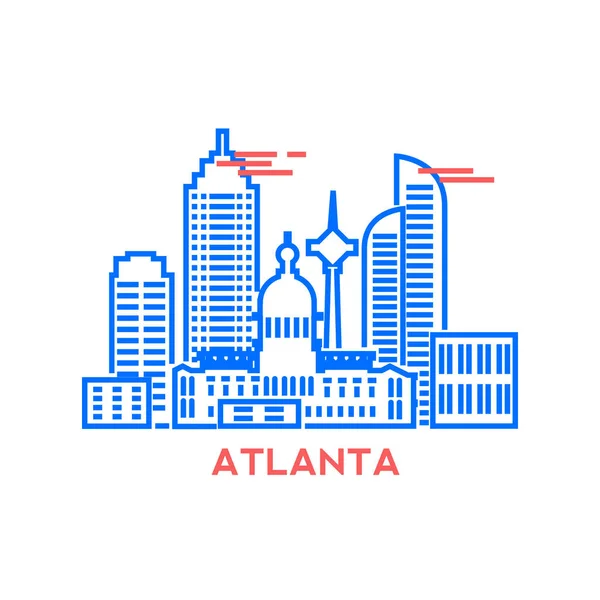 Atlanta skyline cidade —  Vetores de Stock