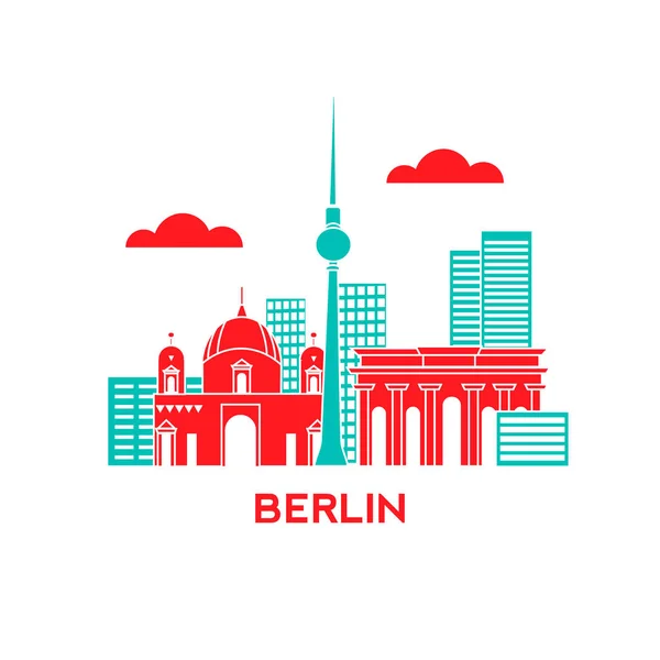 Panoramę miasta Berlin — Wektor stockowy