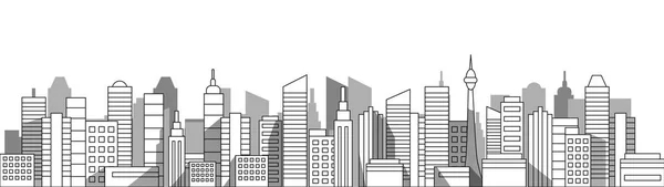 Abstract modern city panorama — Stock Vector