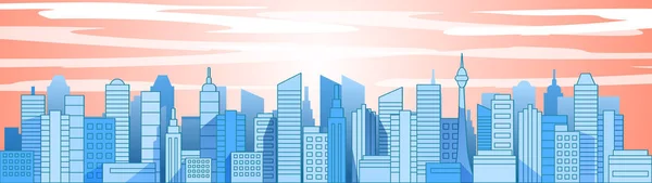 Abstraktní moderní město panorama — Stockový vektor