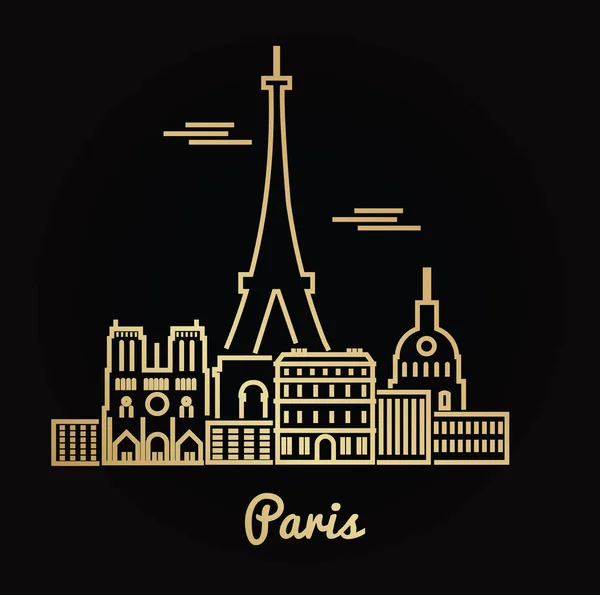 Skyline van de stad Parijs — Stockvector