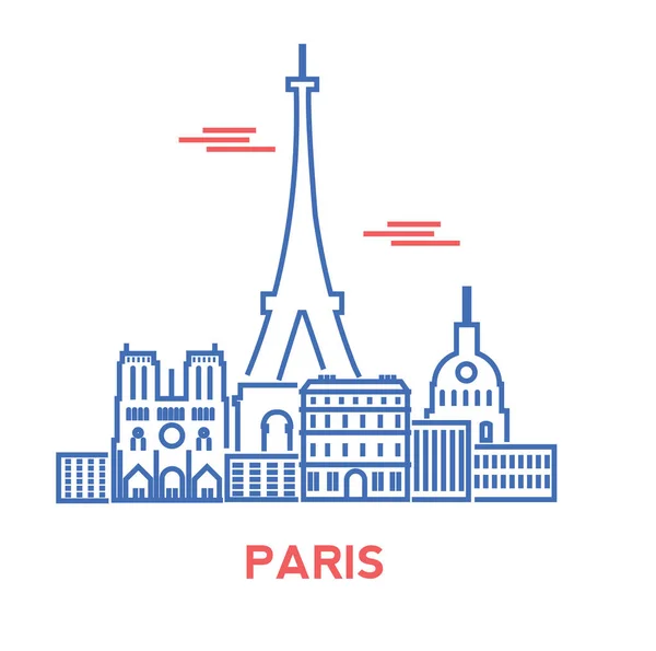 Skyline da cidade de Paris — Vetor de Stock