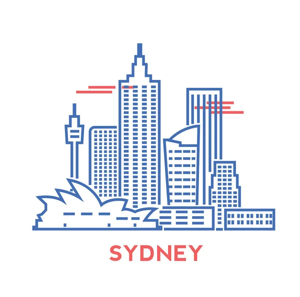 Sydney cidade horizonte — Vetor de Stock