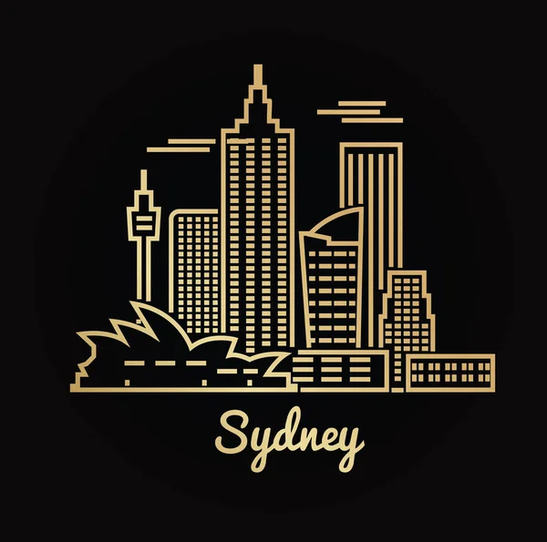 Sydney horizonte de la ciudad — Vector de stock