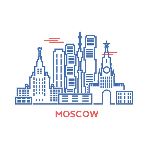 Skyline van de stad Moskou — Stockvector