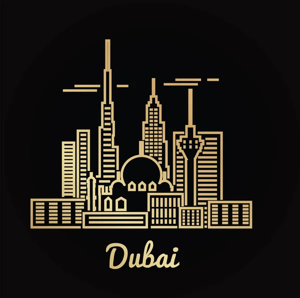 Dubai city skyline — Stock Vector