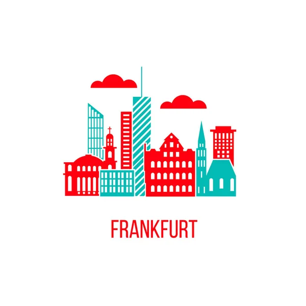 Horizonte da cidade de Frankfurt —  Vetores de Stock