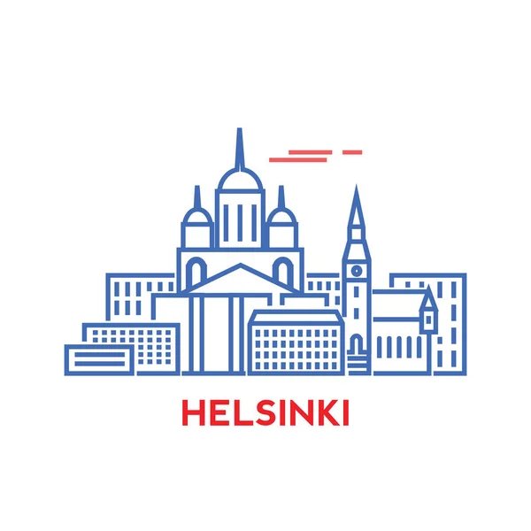 Skyline cidade helsinki —  Vetores de Stock