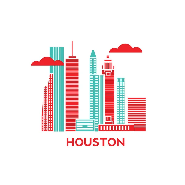 Panoramę miasta Houston — Wektor stockowy