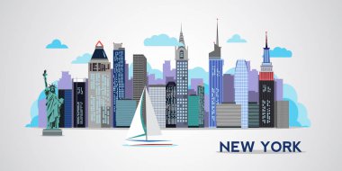 New York şehrinin silüeti