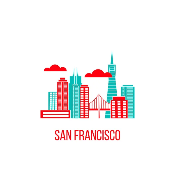 Skyline de San Francisco — Image vectorielle