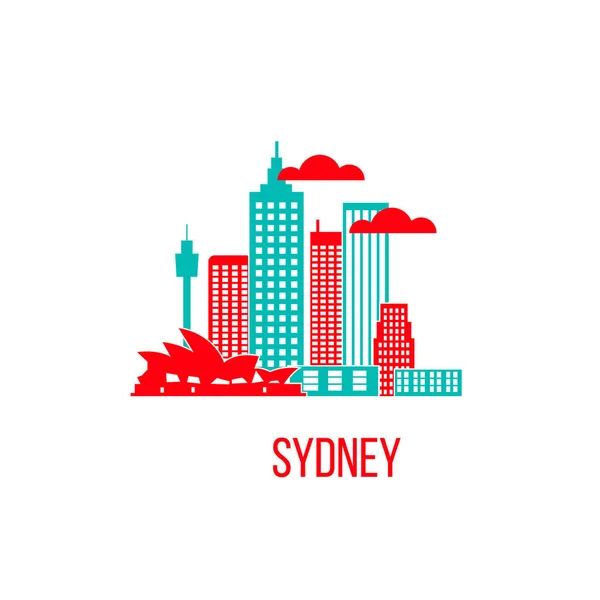 Sydney horizonte de la ciudad — Vector de stock