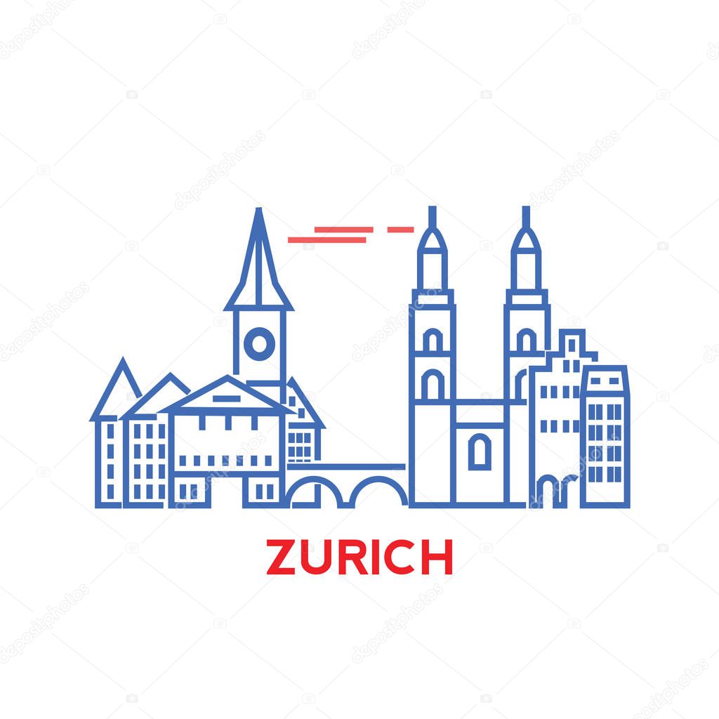 Zurich city skyline