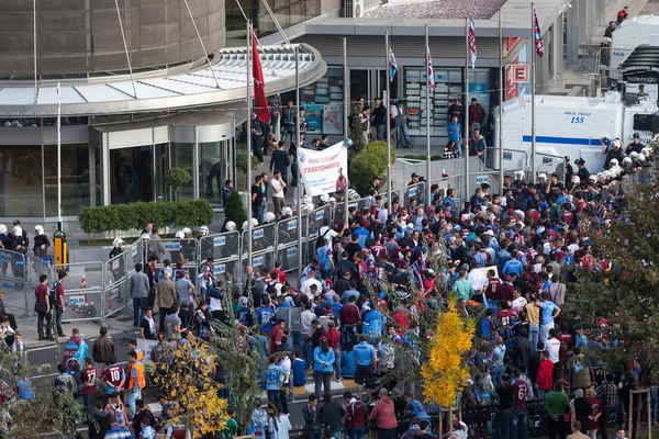 Trabzonspor aanhangers protest — Stockfoto