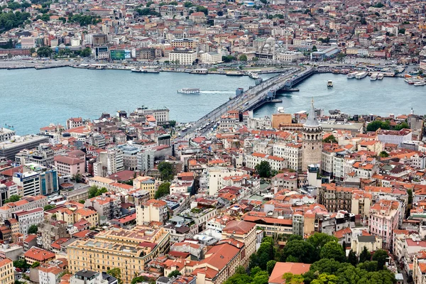 Istanbul Galata uit lucht — Stockfoto