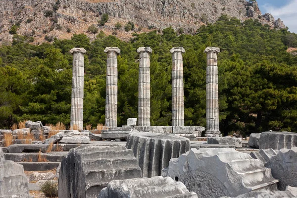 Oude ruïnes van Priëne — Stockfoto