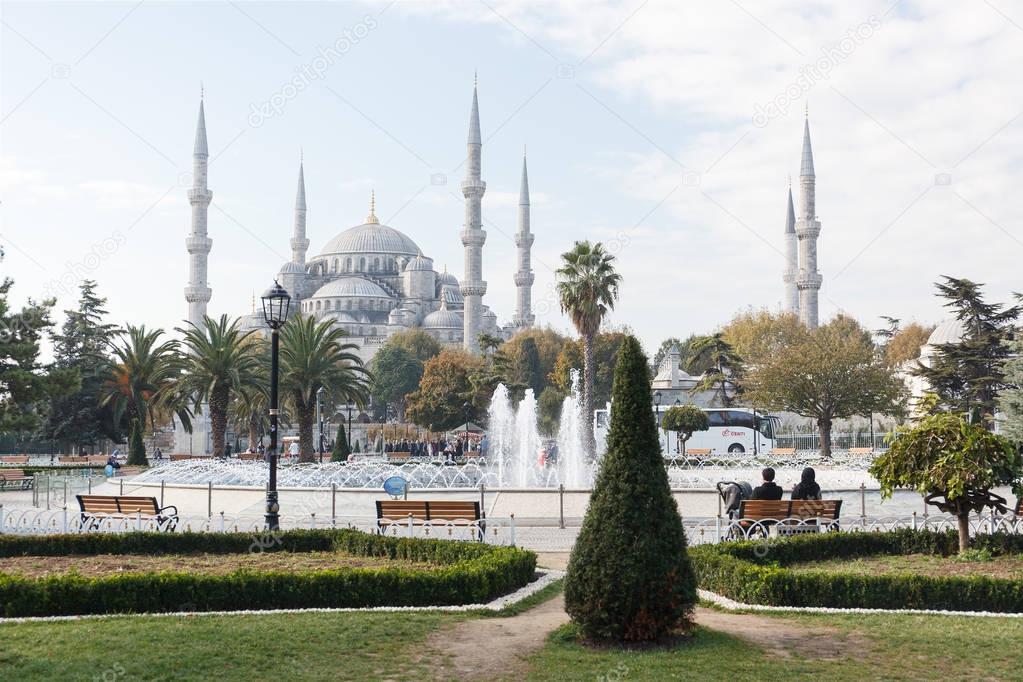 Tourists at the Sultan Ahmet Square 