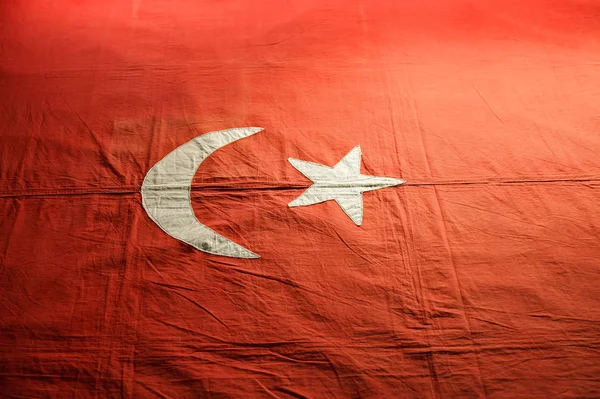 Stará turecká vlajka — Stock fotografie