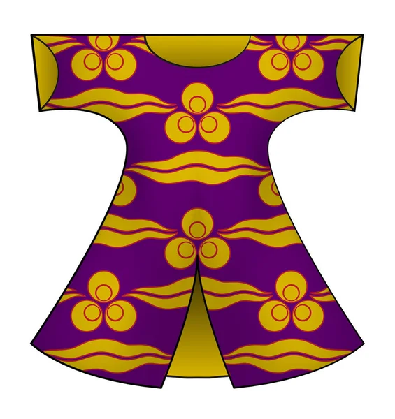 Caftan ottoman traditionnel avec motif — Image vectorielle