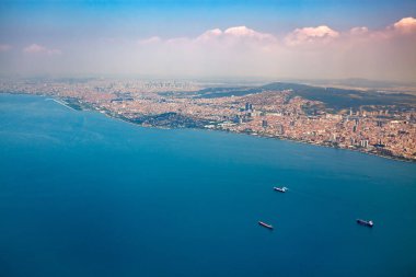 Aerial Istanbul Maltepe Pendik shore  clipart