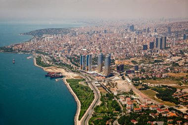 Aerial İstanbul Maltepe kıyısı 