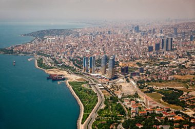 Aerial Istanbul Maltepe shore  clipart