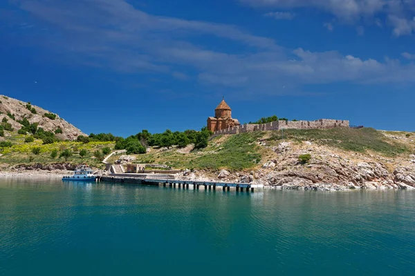 Isola Akdamar Nel Lago Van Nella Turchia Orientale — Foto Stock