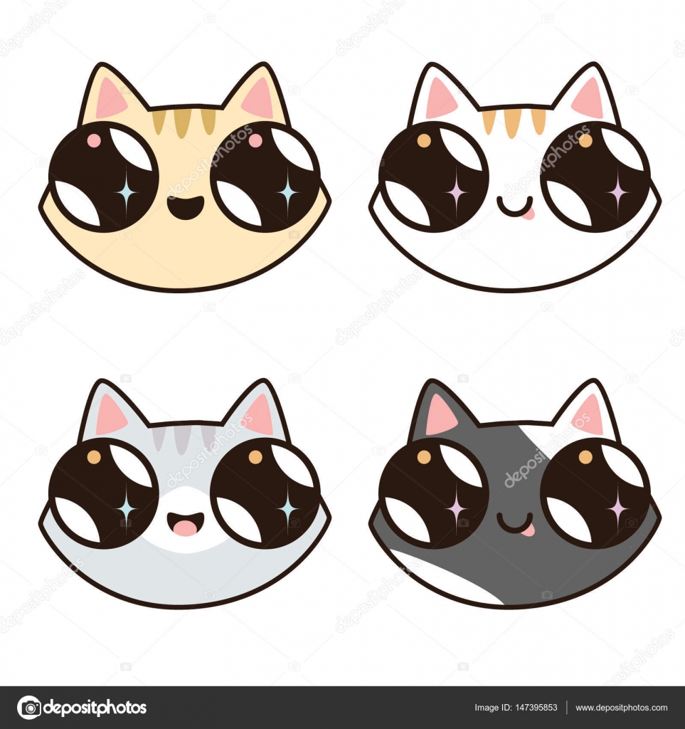 Chaton Dessin De Chat Kawaii Facile Get Images Two