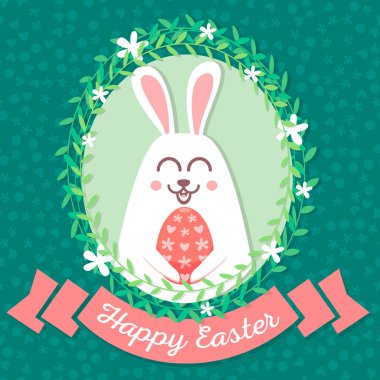 Mutlu Paskalya tebrik kartı. Mutlu Paskalya arka planlar. sevimli tavşan 