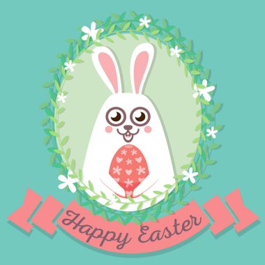 Mutlu Paskalya tebrik kartı. Mutlu Paskalya arka planlar. sevimli tavşan 