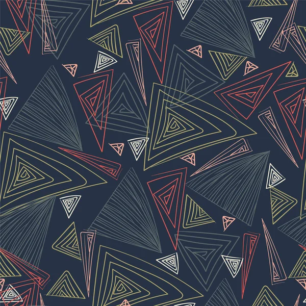 Çok renkli üçgenler. El çizimi. Sorunsuz doku. 