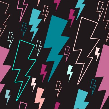 Yıldırım seamless modeli. renkli yıldırım