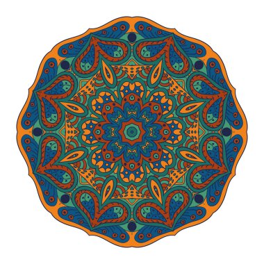 Mandala. Çizim doodle. Yuvarlak süsleme