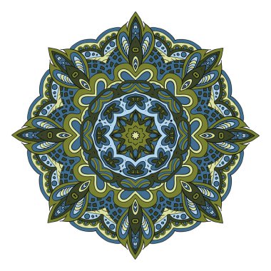 Mandala. Çizim doodle. Yuvarlak süsleme
