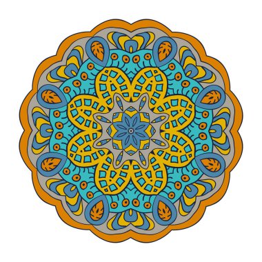 Mandala. Çizim doodle. Yuvarlak süsleme