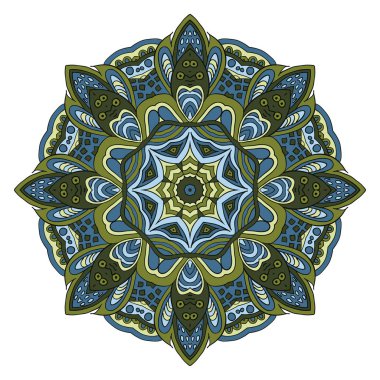 Mandala. Çizim doodle. Yuvarlak süsleme