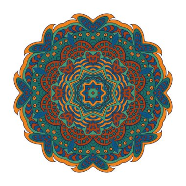 Mandala. Çizim doodle. Yuvarlak süsleme