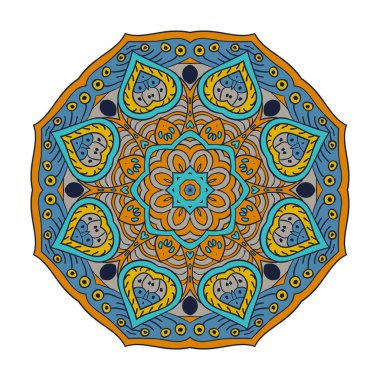 Mandala. Çizim doodle. Yuvarlak süsleme
