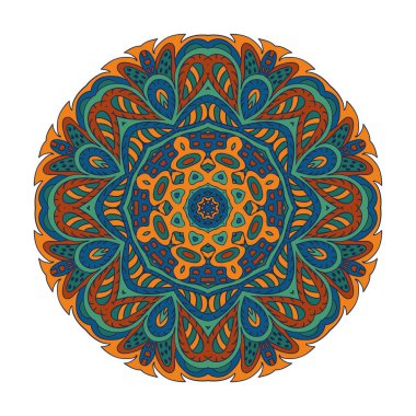 Mandala. Çizim doodle. Yuvarlak süsleme