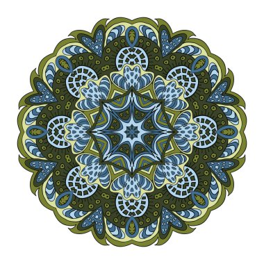 Mandala. Çizim doodle. Yuvarlak süsleme