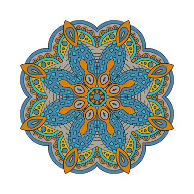 Mandala. Çizim doodle. Yuvarlak süsleme