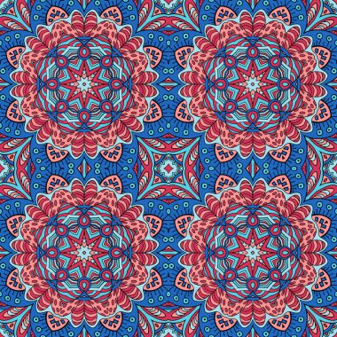 Sorunsuz doodle desen. Renkli arka plan. Etnik motifleri