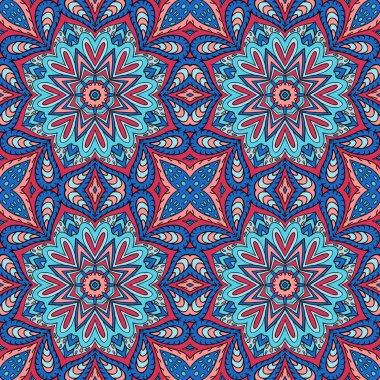 Sorunsuz doodle desen. Renkli arka plan. Etnik motifleri