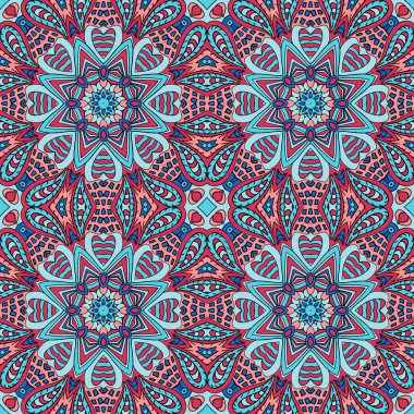 Sorunsuz doodle desen. Renkli arka plan. Etnik motifleri