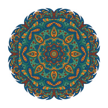 Boyama kitabı. Mandala Doğu desen. Zentangl yuvarlak süsleme